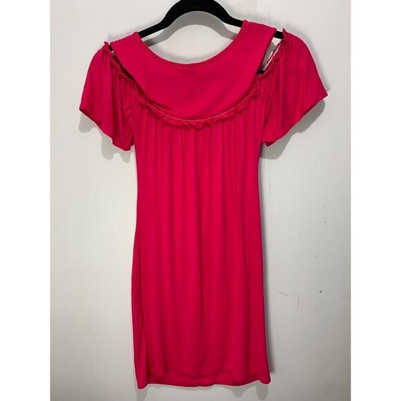 Alya Womens Red Ruffled Off-The-Shoulder Short Sleeve Top Size XS - Picture 2 of 3